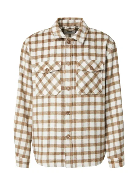 DAN FOX APPAREL Prechodná bunda Benjamin karamelová / šedobiela