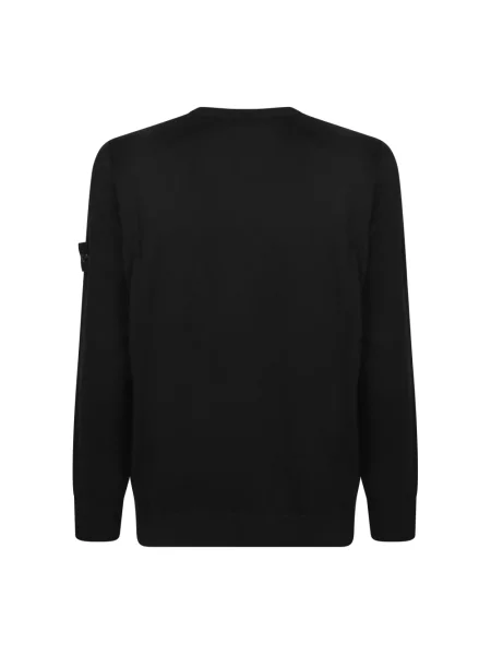 Sweter Stone Island z długim rękawem z kamieniami czarny