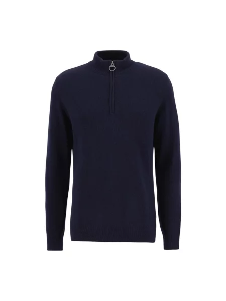 Sweter Barbour wełniany niebieski