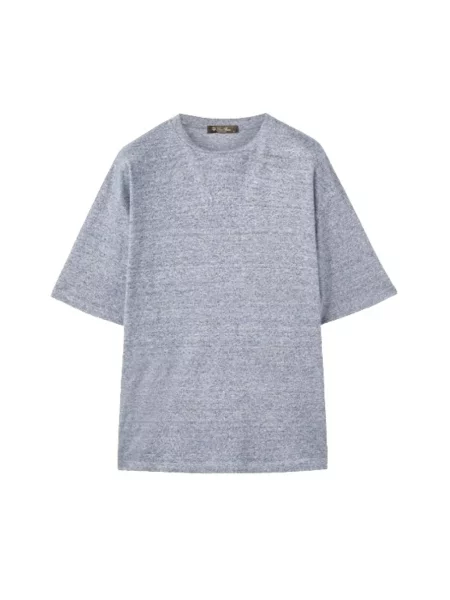 Lniany sweter Loro Piana szary