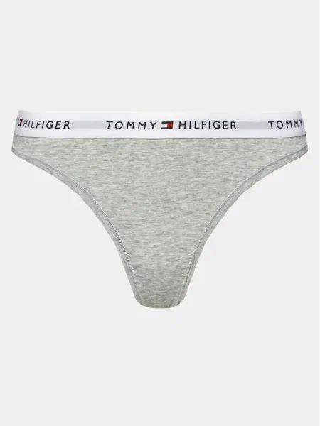 Tommy Hilfiger Stringové nohavičky sivá