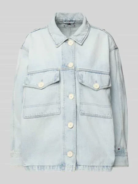 Tommy Hilfiger kurtka jeansowa przejściowa niebieski