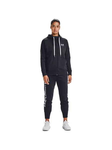 Fleecová mikina s kapucí Under Armour černá