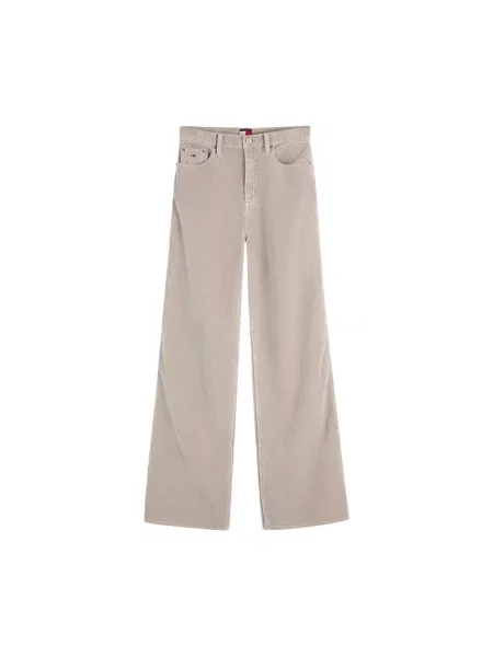 Tommy Jeans Spodnie Z Sztruksu Claire beige beżowe