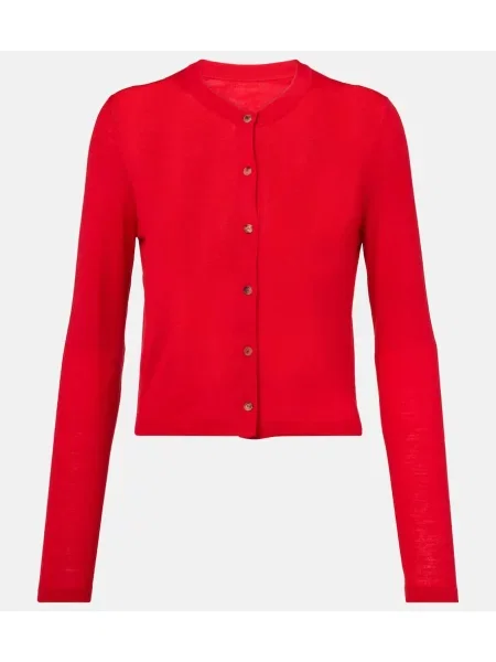 Cardigan Khaite de lână roșu