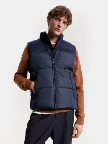 Tommy Hilfiger Vestă elegantă New York Bleumarin