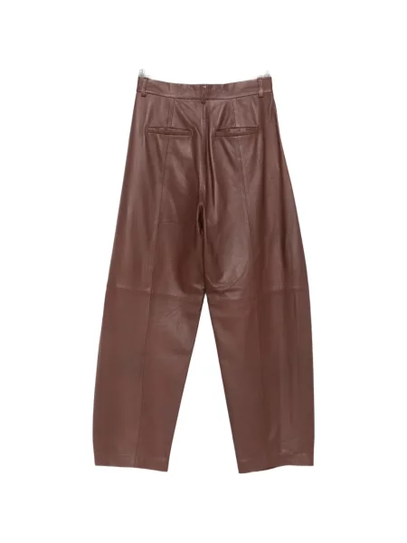 Cu centură pantaloni Alysi din piele maro