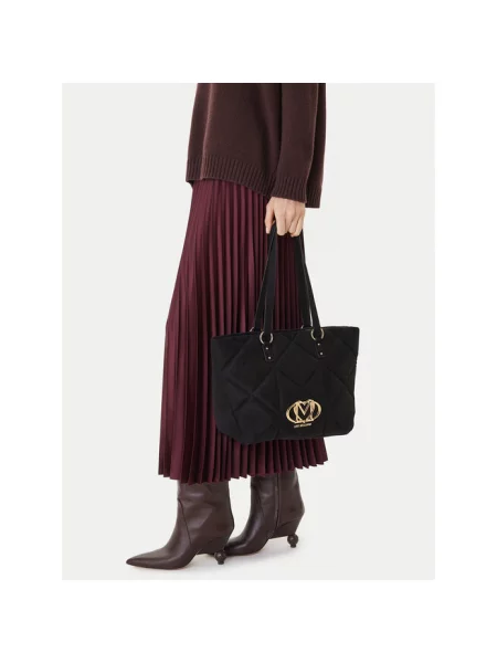 Torebka Love Moschino zamszowa czarna