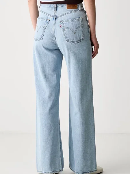 Levi's jeansy wide leg RIBCAGE WIDE LEG niebieskie