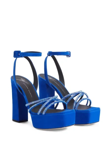 Sandale Giuseppe Zanotti cu platformă albastru
