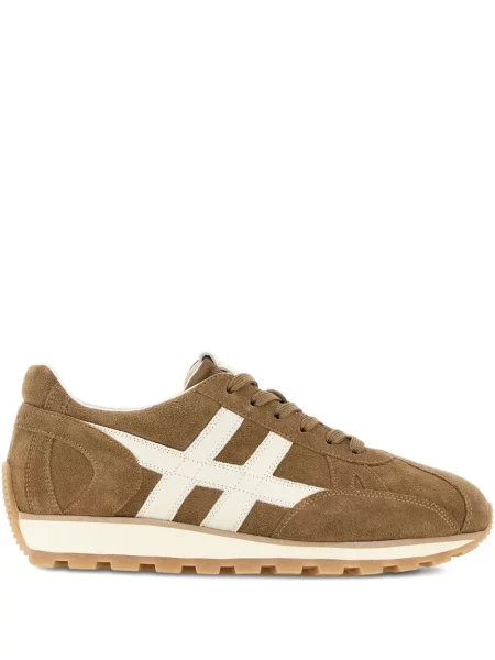 Sneakerși Hogan din piele de căprioară maro