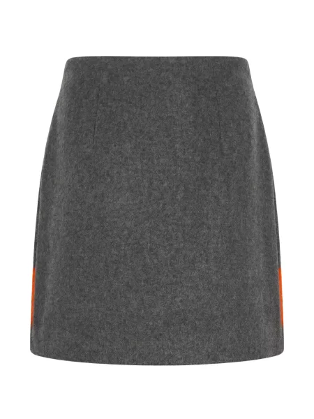 Fusta mini Msgm cu dungi în linie A gri