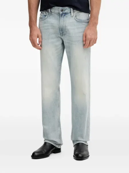 Blugi Guess cu autograf albastru