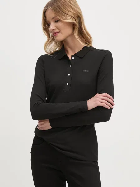 Tricou mânecă lungă Lacoste negru