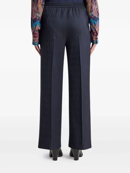 Pantaloni Etro din jacard albastru