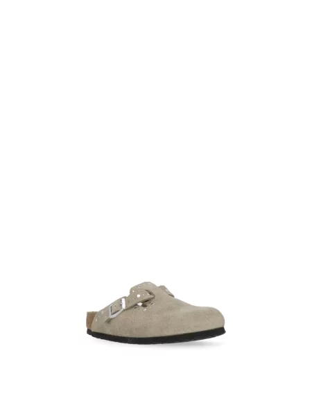 Klapki Birkenstock zamszowe brązowe