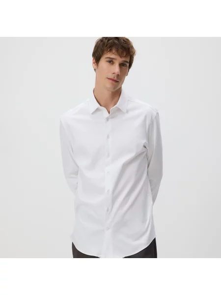 Reserved Košile regular fit z egyptské bavlny bílá