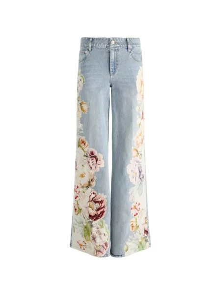 Blugi Alice + Olivia cu model floral cu imagine albastru