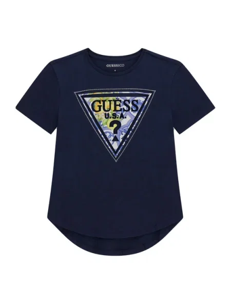Guess Póló Sötétkék Relaxed Fit zöld
