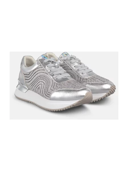 Sneakersy Alma En Pena z nadrukiem szare