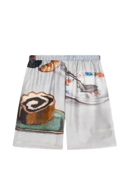 Pantaloni scurți Nanushka cu imagine alb