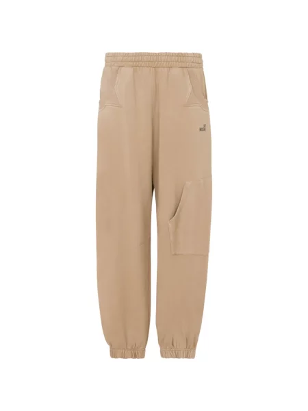 Pantaloni Love Moschino cu imagine alergare maro