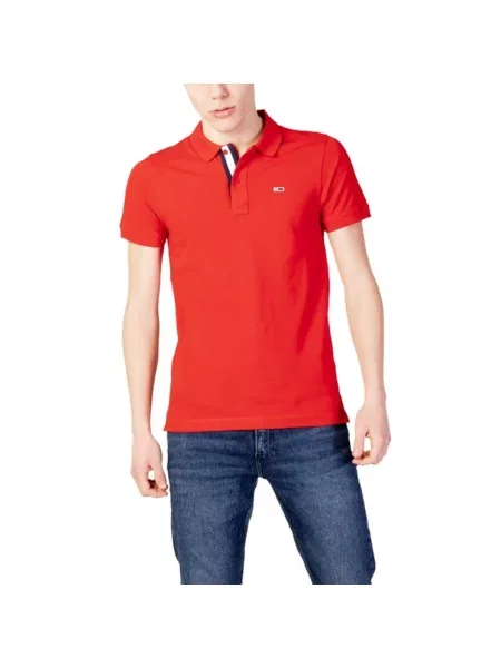 Koszulka polo Tommy Jeans czerwona