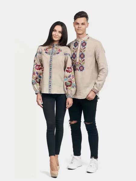 Едельвіка ­ Рубашка с длинным рукавом бежева