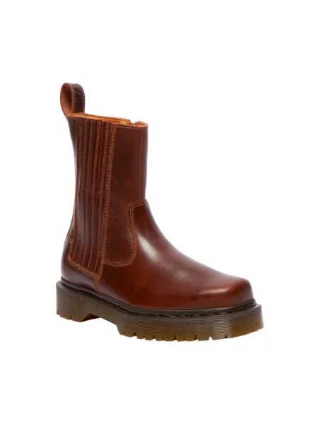 Botki Dr. Martens skórzane brązowe