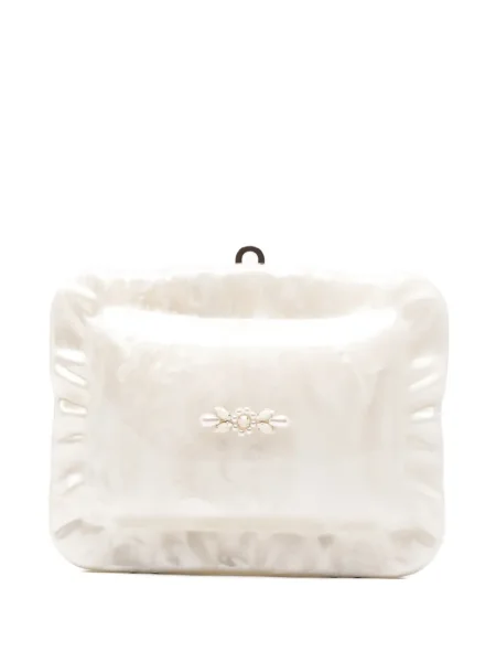 Crossbody kabelka Simone Rocha s perlami bílá