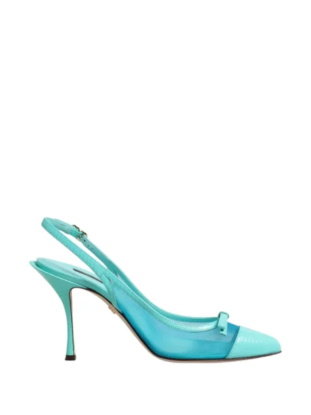 Pantofi cu toc Dolce & Gabbana cu funde albastru