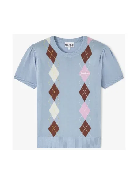 Sweter Ganni niebieski