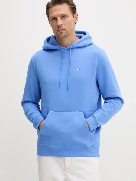 Tommy Jeans hanorac cu glugă pentru bărbați cu albastru