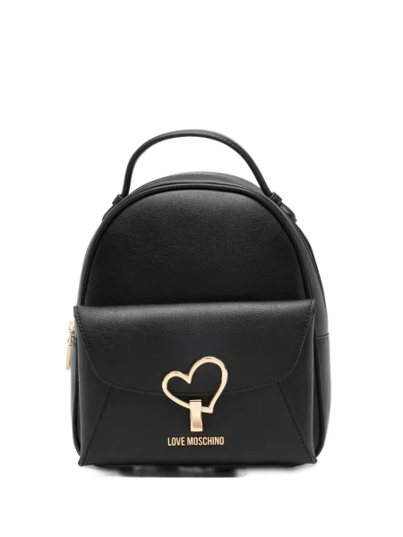 Rucsac Love Moschino cu motiv cu inimi negru