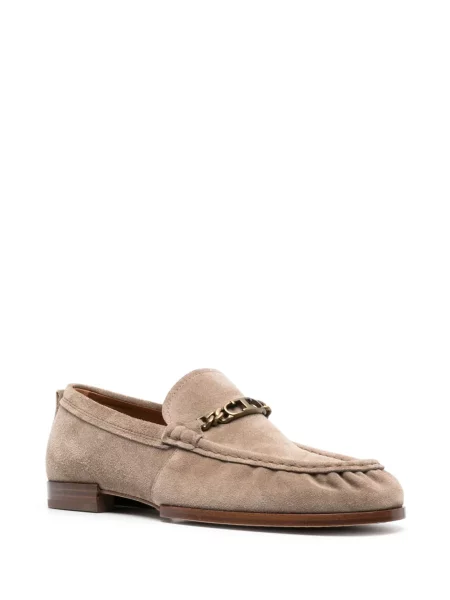 Pantofi loafer Tod's din piele de căprioară maro