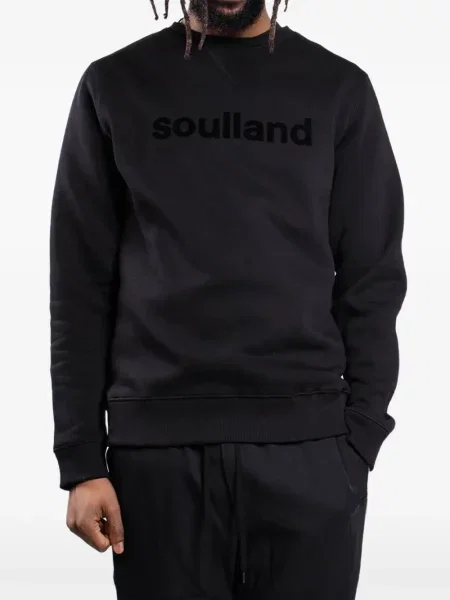 Суитчър Soulland с кръгло деколте черно