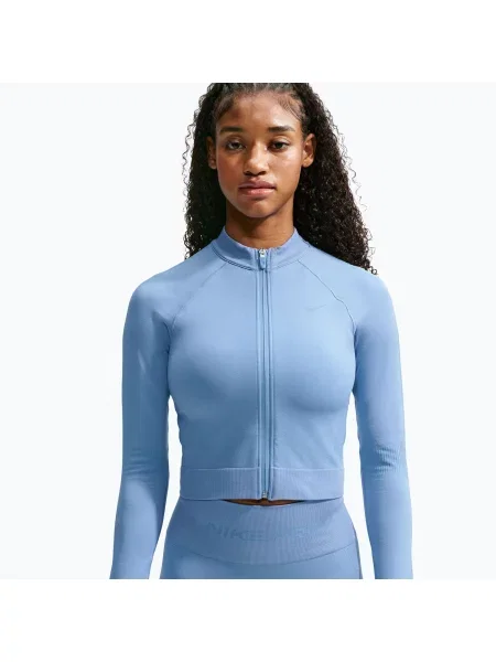 Bluză de antrenament pentru femei Nike Pro Seamless work blue albastru