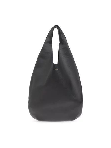 Torebka hobo A.p.c. skórzana czarna