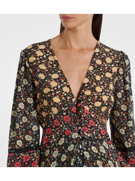 Rochie midi Rixo cu imagine până la genunchi de costum