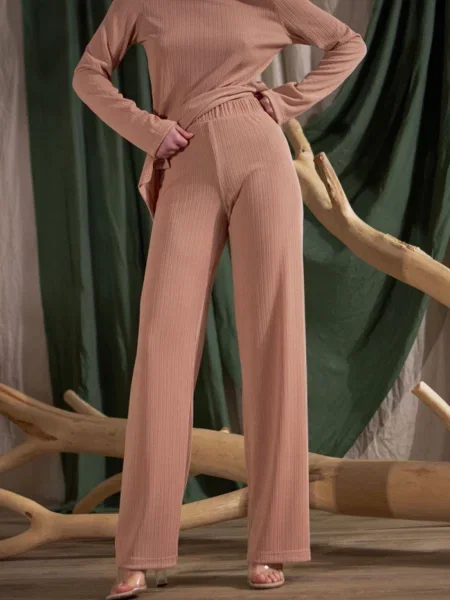 Штани палаццо TrikoBakh віскоза/поліестер бежевий