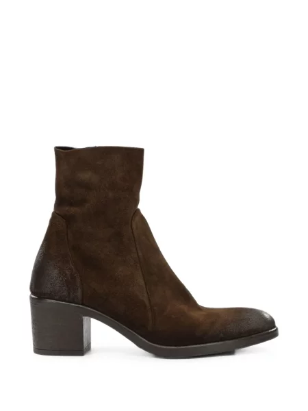 Botine Strategia Shoes din piele de căprioară zdrențuiți maro