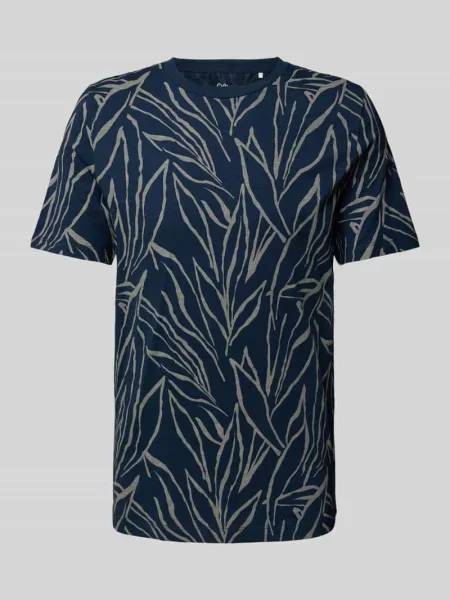 T-shirt o kroju regular fit z czystej bawełny S.oliver Red Label granatowa