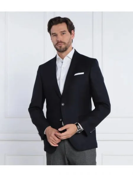 BOSS BLACK De lână sacou Hutson negru