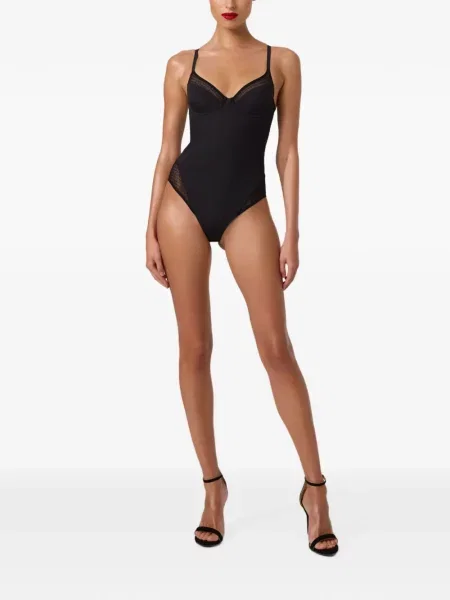 Body Wolford din dantelă negru