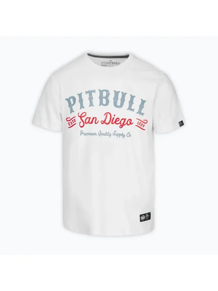 Tricou pentru bărbați Pitbull Strenght & Respect white alb