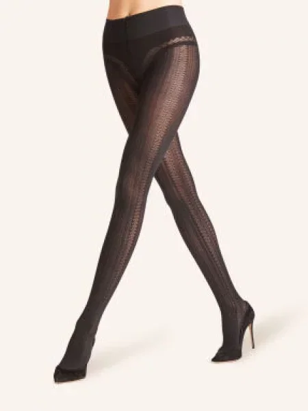 Falke Cienkie Rajstopy High Waist Midwinter schwarz czarne