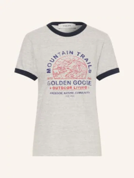 Golden Goose T-Shirt Journey grau czerwona