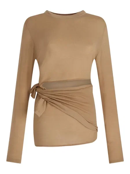 Bluzka Loulou z kaszmiru wiązana