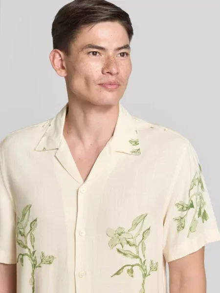 Koszula casualowa o kroju regular fit z czystej model TERRY' Selected Homme biała