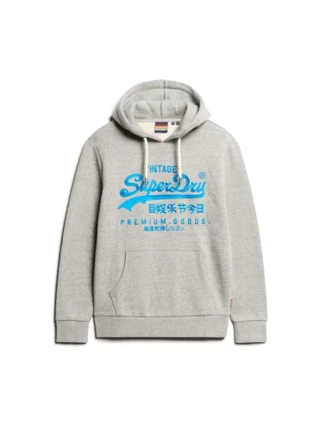 Bluza z kapturem Superdry z kapturem szara